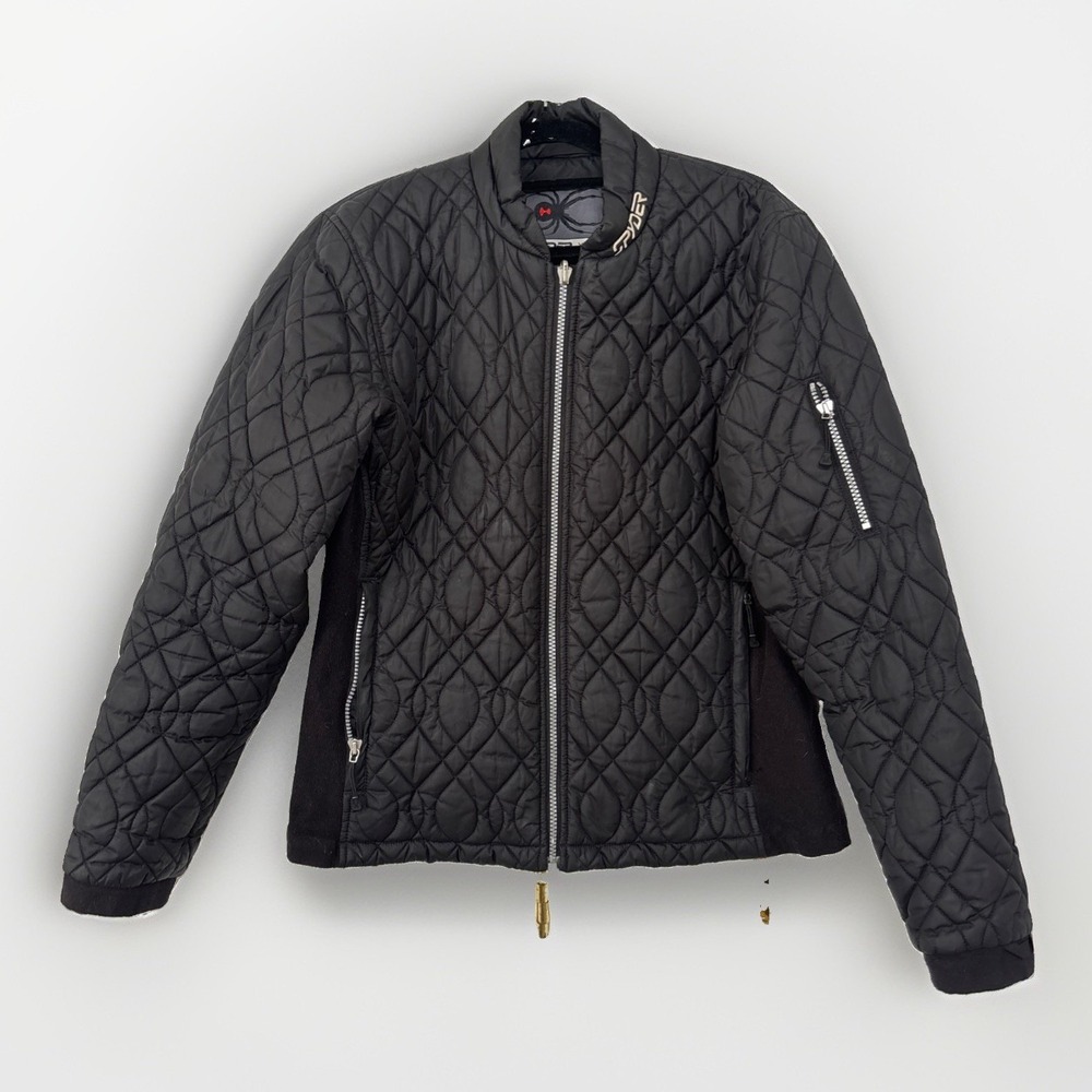 Spyder XSCAP Women's Quilted Jacket Full Zip Lightweight Pockets Black Sz M?